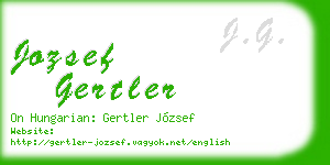 jozsef gertler business card